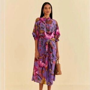 Farm Rio balloon sleeve dress